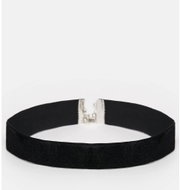 Topshop - Black Velvet Choker Necklace Basic Color: Black, Size: OS - Necklace