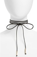 Topshop - Choker Necklace With Butterfly Color: Black, Size: OS - Necklace