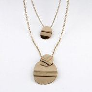 Topshop - Long Disc Double Necklace Color: Gold, Size: OS - Necklace
