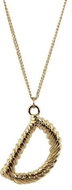 Pieces - Necklace With Pendant D2D Key Color: Gold, Size: OS - Necklace