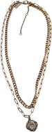 Topshop - Necklace Double Chain Color: Gold, Size: OS - Necklace