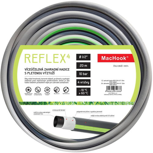 J. A. D. TOOLS Garden Hose REFLEX4 1/2, grey-green, 20 m - Garden Hose - Main image