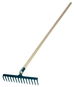 J.A.D. TOOLS Hrábě železné, 16 zubů, s násadou 150 cm - Hrábě