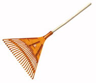 J.A.D. TOOLS Hrábě vějířové rovné plastové, 22 planžet s násadou 120 cm - Hrábě