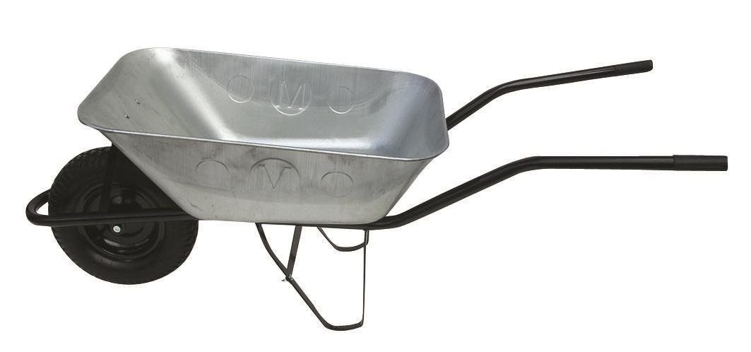 J.A.D. TOOLS 11943 Építőipari talicska, 80 l, felfújható kerék, horganyzott, 100 kg teherbírás