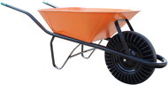 J. A. D. TOOLS construction wheelbarrow, solid rubber, 60 l, orange - Construction wheelbarrow