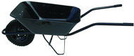 J. A. D. TOOLS Construction wheelbarrow 80 l, solid rubber, fixed axle, black - Construction wheelbarrow