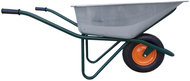 J. A. D. TOOLS wheelbarrow economic 100 l, galvanized, inflatable wheel - Garden Wheelbarrow