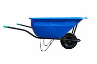 J. A. D. TOOLS 180 l economic wheelbarrow, solid rubber, blue - Garden Wheelbarrow