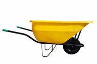 J. A. D. TOOLS wheelbarrow economic 180 l, inflatable wheel, yellow - Garden Wheelbarrow