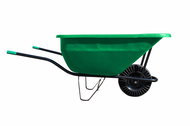 J. A. D. TOOLS wheelbarrow economic 180 l, inflatable wheel, green - Garden Wheelbarrow
