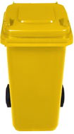 J.A.D. TOOLS Szemeteskuka, műanyag kerekek, 120 l, sárga - Kuka