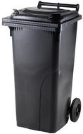 J.A.D. TOOLS Szemeteskuka, műanyag kerekek, 120 l, fekete - Kuka