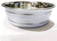 Japan Premium Stylish stainless steel dog bowl, white, size L - Dog Bowl