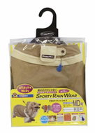Japan Premium reflective rain jacket sports jacket, sized 1.5 mm. S - extended, beige khaki - Dog Raincoat