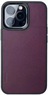 Lemory iPhone 14 kožený kryt s podporou MagSafe purpurová - Phone Cover