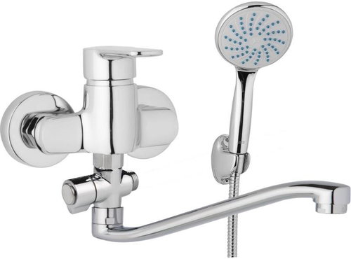 JB Sanitary Miram Bathroom wall-mounted mixer, flat core with rotary switch, M103241 - Tap - Main image