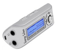 Lunnatic 3600 DUO 256MB - stříbrný (silver) MP3/ WMA/ WAV přehrávač, FM tuner, 2x výstup na sluchátk - MP3 Player