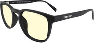 GUNNAR OAKLAND ONYX, black frames, amber glasses - Computer Glasses
