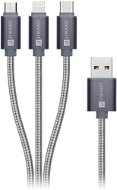 CONNECT IT Wirez 3-in-1, 1.2m, silver - Power Cable