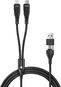 CONNECT IT Wirez 4in1 (USB-C, Lightning), černá - Tápkábel