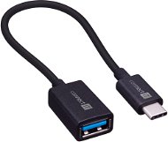 CONNECT IT Wirez USB-A to USB-C, 15 cm, čierny - Dátový kábel