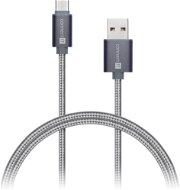 CONNECT IT Wirez Premium Metallic USB-C 1m ezüstszürke - Adatkábel