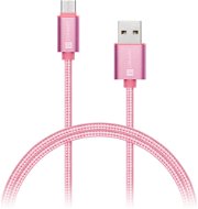 CONNECT IT Wirez Premium Metallic USB-C rózsaszín 1 m - Adatkábel