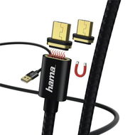 Hama Magnetic USB 2.0 prepojovací A-micro USB 1 m - Dátový kábel