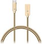 CONNECT IT Wirez Steel Knight USB-C 1m, Metallic Gold - Data Cable