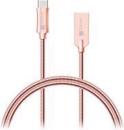 CONNECT IT Wirez Steel Knight USB-C 1m, Metallic Rose-Gold - Data Cable