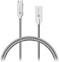 CONNECT IT Wirez Steel Knight USB-C 1m, Metallic Silver - Data Cable