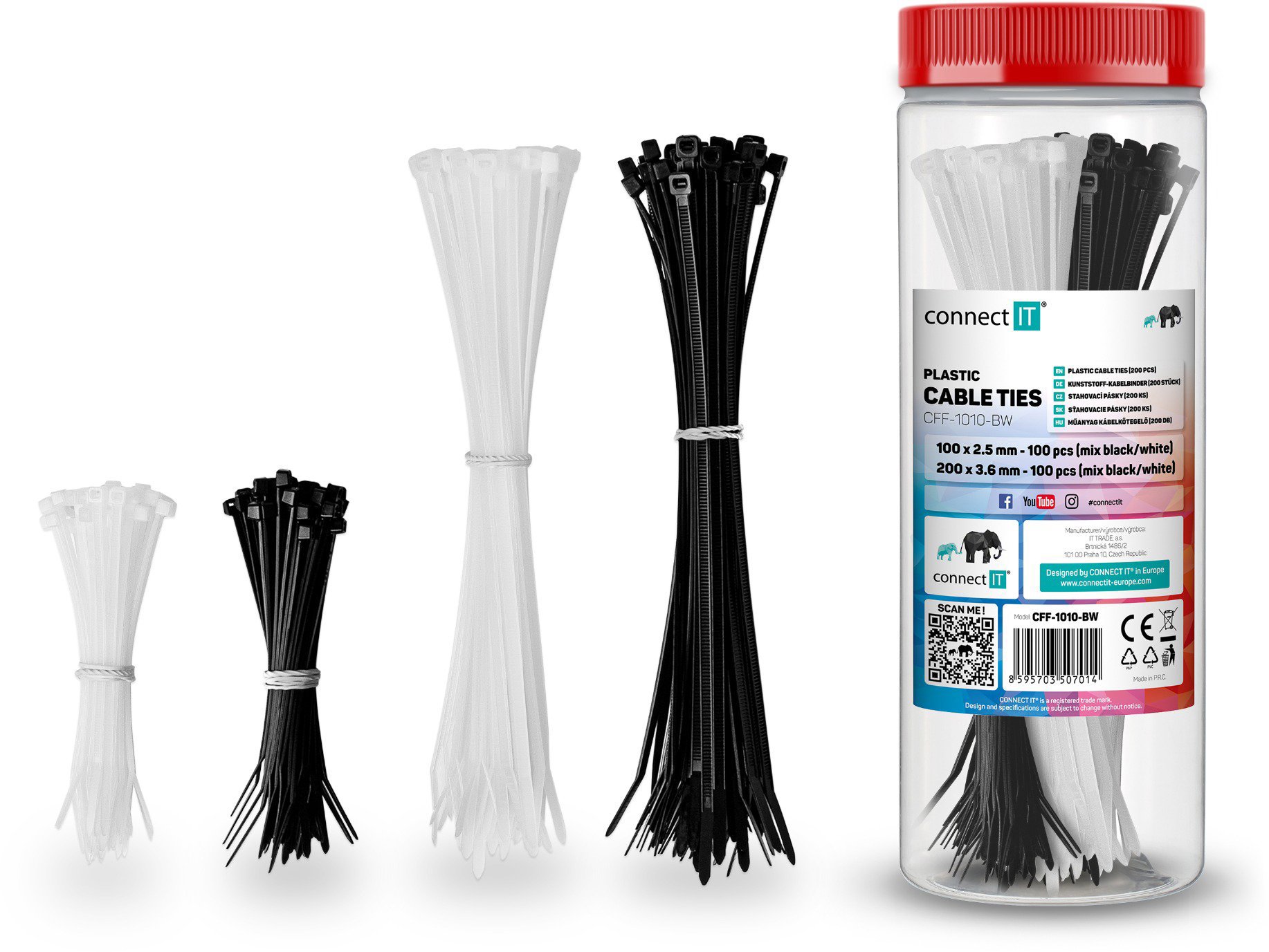 CONNECT IT ZipTie 200ks