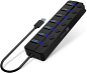 CONNECT IT Mighty Switch 2, fekete - USB Hub
