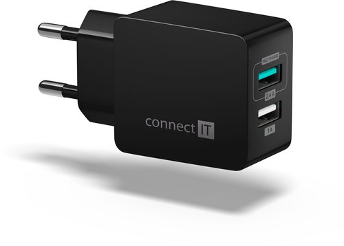 CONNECT IT Fast Charge CWC-2015-BK Black - Wall Charger - Main image