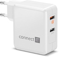 CONNECT IT InWallz QUALCOMM QUICK CHARGE 3.0, White - AC Adapter