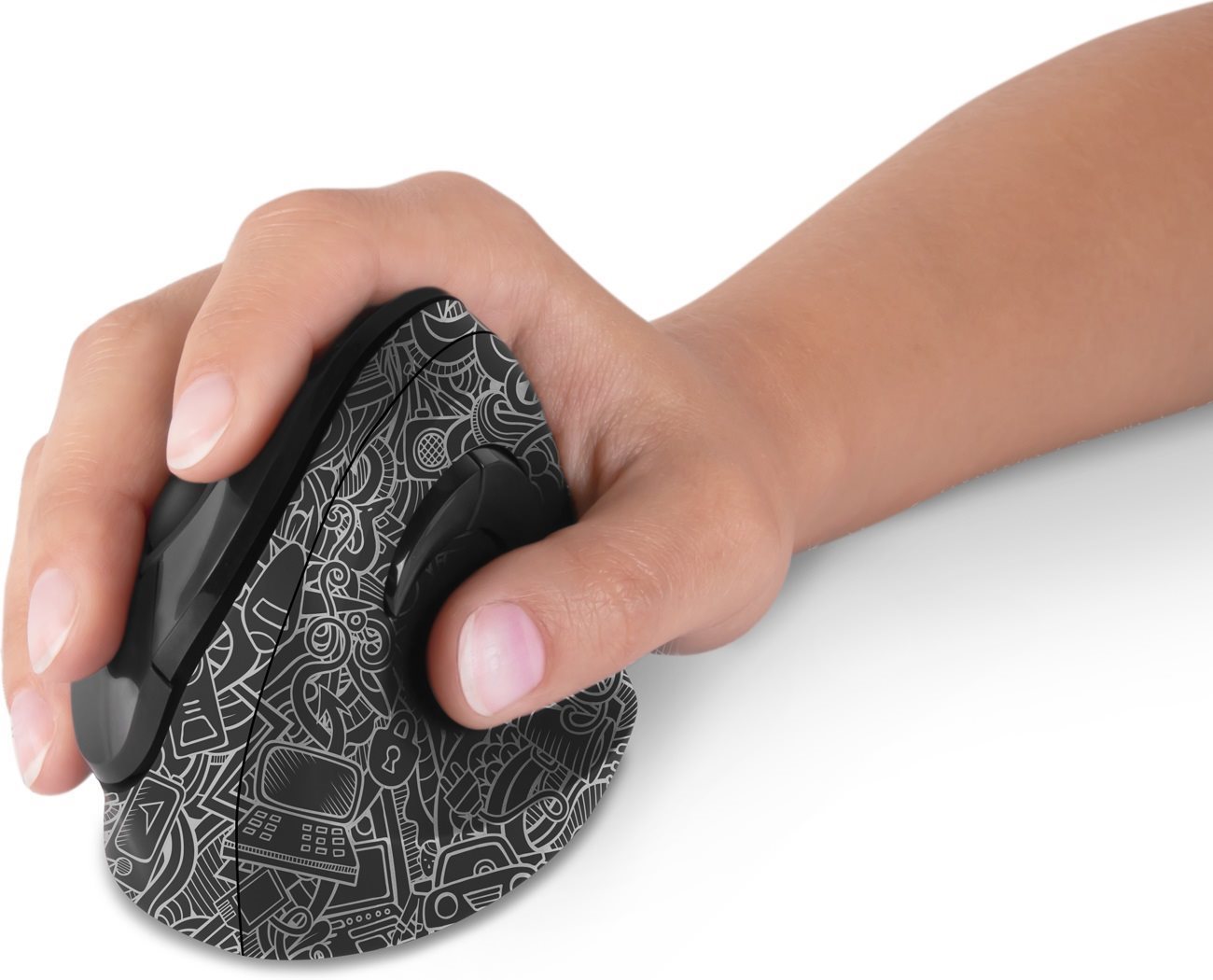 CONNECT IT Vertical Ergonomic DOODLE Wireless - fekete