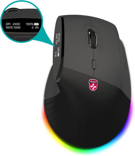 CONNECT IT FOR HEALTH with display, black - Mouse - Main image