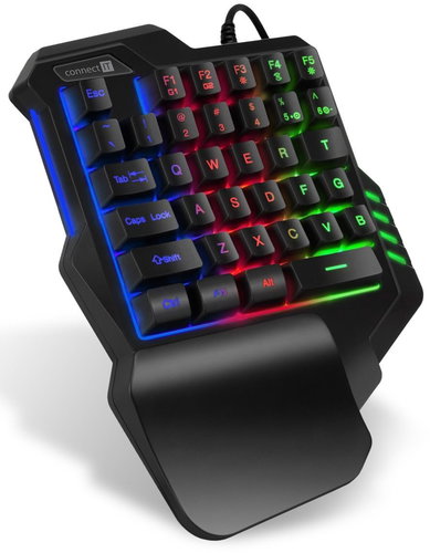 CONNECT IT BATTLE RNBW Single Hand Main image CONNECT IT BATTLE RNBW Single Hand - Gaming Keyboard - Main image