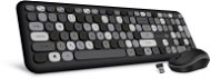 CONNECT IT Fashion combo, čierno-sivá, CZ + SK - Set klávesnice a myši