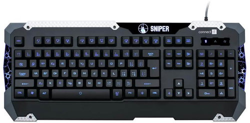 CONNECT IT GK5500 Sniper Keyboard Black - Gaming Keyboard - Main image