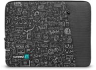Laptop tok CONNECT IT DOODLE 15.6", fekete - Pouzdro na notebook