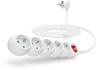 CONNECT IT 230V extension, 5 sockets + switch, 5m, white - Extension Cable