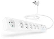 CONNECT IT prodlužovací s přepěťovou ochranou, 6 zásuvek, 1,5 m bílý - Surge Protector 