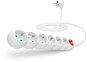 CONNECT IT 230V extension, 6 sockets + switch, 3m, white - Extension Cable