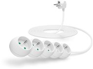 CONNECT IT Power extension cord 230V, 5 sockets, 5m, white - Extension Cable