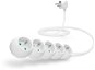 CONNECT IT Power extension cord 230V, 5 sockets, 2m, white - Extension Cable
