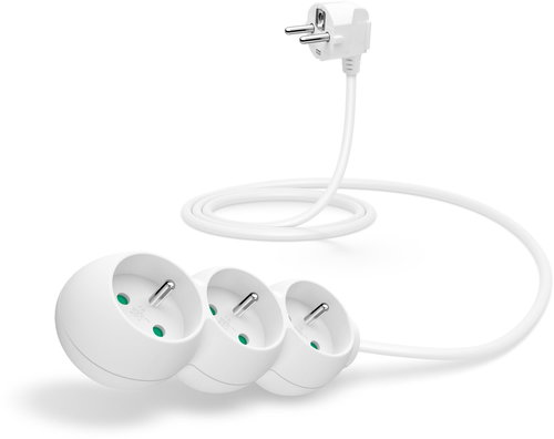CONNECT IT extension 230V, 3 sockets, 1,5m, white Main image CONNECT IT extension 230V, 3 sockets, 1,5m, white - Extension Cable - Main image