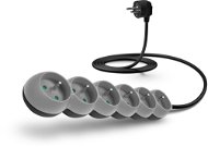 Cable CONNECT IT Power extension cord 230V, 6 sockets, 2m, grey - Extension Cable