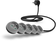 CONNECT IT Power extension cord 230V, 5 sockets, 3m, grey - Extension Cable